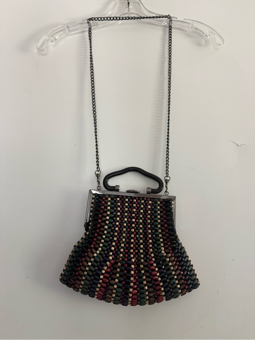 Patricia Nash Almarza Small Forest Bead Wood Clutch/Shoulder Bag - Picture 3 of 8